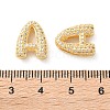 Rack Plating Brass Micro Pave Cubic Zirconia Slide Charms KK-C084-34G-A-3