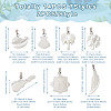 Craftdady 14Pcs 7 Styles Natural Freshwater Shell Pendants SHEL-CD0001-05-12