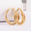 New Fashion 304 Stainless Steel Hoop Earrings X-EJEW-L129-17-1