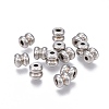 Tarnish Resistant 201 Stainless Steel Grooved Beads STAS-P236-04P-1