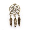 Tibetan Style Alloy Big Pendants PALLOY-WH0056-03AB-03-2