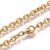 304 Stainless Steel Cable Chain Bracelets BJEW-H532-01G-2