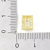 Brass Pave Clear Cubic Zirconia Slide Charms KK-F875-12G-03-3