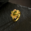 Brass Micro Pave Cubic Zirconia Finger Rings for Women KW9333-1-1