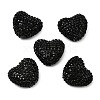 Sparkling Acrylic Heart Beads with Rhinestone Embellishment LS-OACR-NH0001-02B-08-1