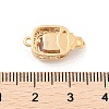 Brass Micro Pave Cubic Zirconia Box Clasps KK-C080-13G-01-3