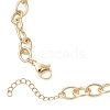 Star Pendant Chakra Octagon Glass Beaded 304 Stainless Steel Figaro Chain Bib Necklaces for Women NJEW-JN05533-5