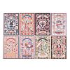 8Pcs The Retro Bunny Circus Theme PVC Waterproof Stickers STIC-Z003-05-1