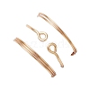 3Pcs Natural Rose Quartz Bead Finger Ring RJEW-JR00855-03-6