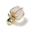 Natural Rose Quartz Gift Box Charms G-P523-01G-01-2