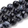 Natural Snowflake Obsidian Beads Strands X-G-S259-20-6mm-1