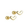 Heart 999 Sterling Silver Cartilage Earrings for Women EJEW-S215-29G-01-1