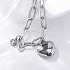 304 Stainless Steel Charm Bracelets STAS-D152-01P-3