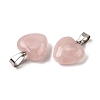 Natural Rose Quartz Pendants G-I311-A13-2