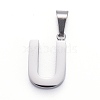 Non-Tarnish 304 Stainless Steel Letter Pendants STAS-H127-U-P-2