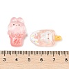 Transparent Rabbit Resin Cabochons X-CRES-D283-02-3
