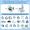 40Pcs 20 Styles Winter Theme Zinc Alloy Enamel Pendants ENAM-CJ0006-43-8