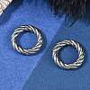 Ring 316 Surgical Stainless Steel Hoop Earrings EJEW-G416-19E-AS-2