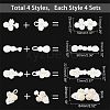  16Sets 4 Style Chinese Frogs Knots Buttons Sets AJEW-NB0003-50-2