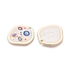 Printed Alloy Enamel Pendants ENAM-N071-11G-3