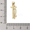 Brass Micro Pave Clear Cubic Zirconia Pendants KK-I712-26G-3
