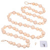 Gorgecraft 1 Set Round Natural Wood Beads Curtain Hanging Decorations AJEW-GF0003-53-1