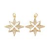 Brass Micro Pave Cubic Zirconia Pendants KK-B083-25D-G-1