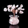 Natural Rose Quartz Chips Tree Decorations PW-WG17210-01-1