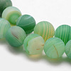 Natural Striped Agate/Banded Agate Bead Strands X-G-K166-12-8mm-01-3