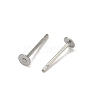 Non-Tarnish 316 Surgical Stainless Steel Flat Round Blank Peg Stud Earring Settings STAS-R073-06G-3