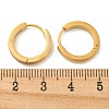 Ion Plating(IP) Frosted 304 Stainless Steel Huggie Hoop Earrings for Women EJEW-C096-31B-G-4