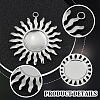 Unicraftale 12Pcs 304 Stainless Steel Pendant Cabochon Settings DIY-UN0005-09-5