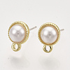 Alloy Stud Earring Findings PALLOY-N0149-15-1