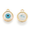 Epoxy Resin Enamel Evil Eye Charms RESI-T045-031B-06-1