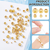 BENECREAT 180Pcs 6 Styles Brass Beads KK-BC0013-14G-4