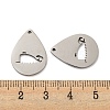 Non-Tarnish 316L Surgical Stainless Steel Pendants STAS-K280-07P-3