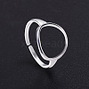 SHEGRACE Simple Design Rhodium Plated 925 Sterling Silver Finger Rings JR305A-2