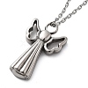 304 Stainless Steel Angel Urn Ashes Necklaces STAS-Z106-06P-5