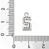 Brass Micro Pave Clear Cubic Zirconia Pendants ZIRC-I067-02C-3