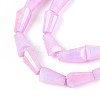 Anti-Tarnish Electroplate Glass Beads Strands GLAA-T025-27G-3