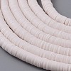 Flat Round Handmade Polymer Clay Beads LS-CLAY-R067-8.0mm-16-3
