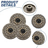 15Pcs 1-Hole Alloy & Plastic Beads Buttons BUTT-HY0001-11B-5