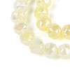Anti-Tarnish Electroplate Glass Beads Strands GLAA-N064-8mm-02-4