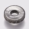 Brass Micro Pave Cubic Zirconia Bead Spacers LS-ZIRC-K074-11A-02B-2