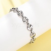 304 Stainless Steel Coffee Bean Link Chain Bracelets for Women Men LS-BJEW-F529-10A-P-2