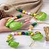 Crafans 4Pcs 4 Style Easter Theme Plastic Hen & Rabbit Pendant Decorations HJEW-CF0001-16B-17