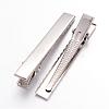 Platinum Plated Iron Flat Alligator Hair Clip Findings for DIY Hair Accessories Making X-IFIN-S286-57mm-2