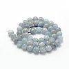 Natural Aquamarine Beads Strands G-P335-01-8mm-2