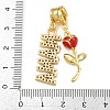 Mother's Day Brass Micro Pave Clear Cubic Zirconia Pendants CU-CBAD306-16G-03-3