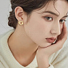 3 Pairs 3 Styles Brass Micro Pave Clear Cubic Zirconia Stud Earrings for Women EJEW-BBC0002-10-6